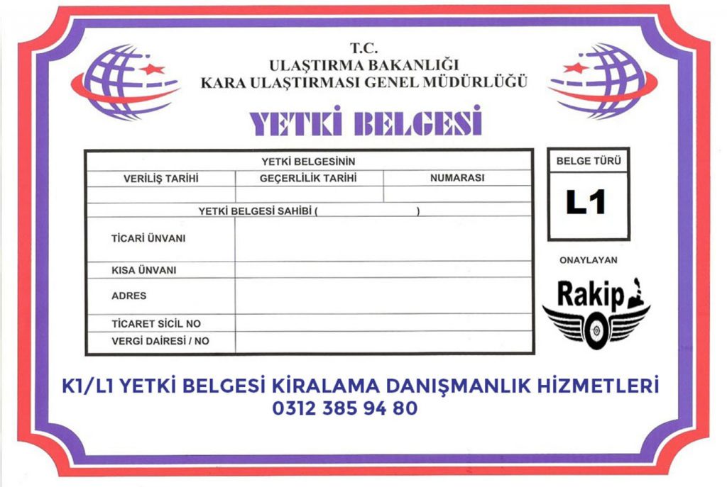 L1 belgesi kiralama